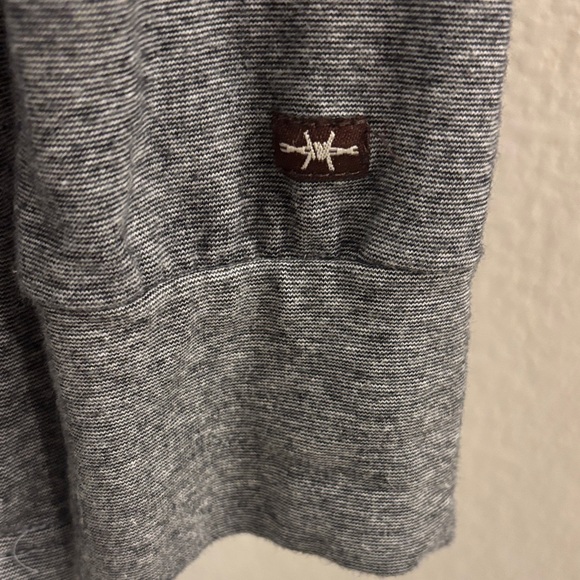 Cowgirl Up Gray Long Sleeve 3 Button Women's Top with Rhinestone Accents Large - Picture 3 of 10